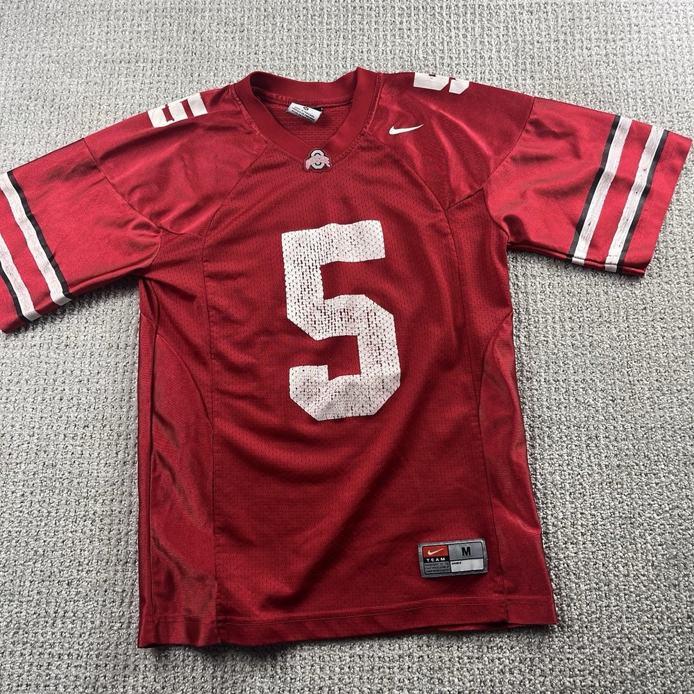 Nike Ohio State Buckeyes Football Jersey #15 Size Youth Medium Boys Red